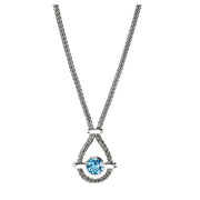JOHN HARDY Sterling Silver Swiss Blue Topaz 2.5mm Icon Necklace