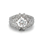 ESTATE 14K White Gold Wedding Set