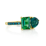 Load image into Gallery viewer, Toi et Moi Tourmaline and Diamond Ring