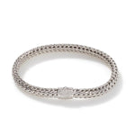 Load image into Gallery viewer, JOHN HARDY Classic ChainSilver Bracelet With Pave Diamond Clasp .17ctw
