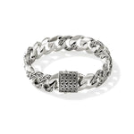 Load image into Gallery viewer, 14mm Silver Curb Link Station Bracelet

