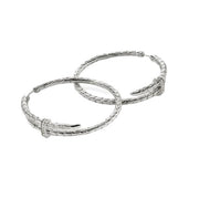 JOHN HARDY Sterling Silver Spear Hoop Earrings with Diamonds - Medium