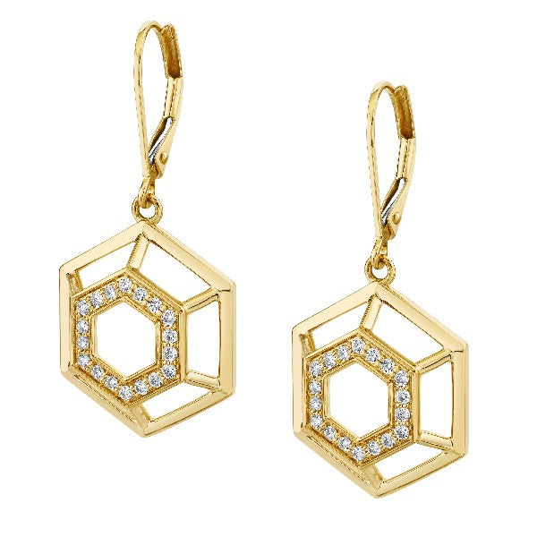 MICHAEL M HEX Truss Dangle Earrings