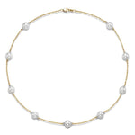 Load image into Gallery viewer, 18K Yellow Gold Pearl Diamond Necklace
