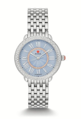Serein Mid Ocean Blue Diamond Bezel Watch