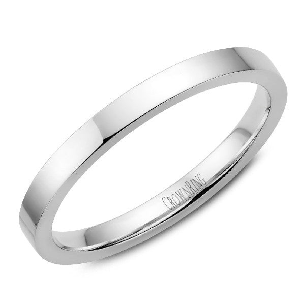 Ladies Traditional 2mm Flat Wedding Band