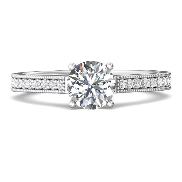 Pave Diamond Engagement Ring