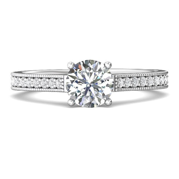 Pave Diamond Engagement Ring - Final Sale