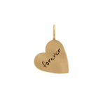 Load image into Gallery viewer, HEATHER B MOORE 14K Yellow Gold Small Heart "forever" Charm
