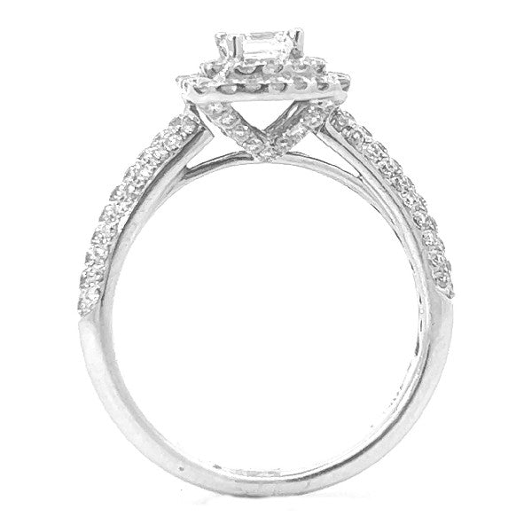 Double Halo Asscher Engagement Ring - Proposal Ready