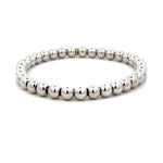 Load image into Gallery viewer, Stretchable 18K White Gold Beaded Bracelet
