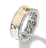 Load image into Gallery viewer, Silver and Gold Two Tone Palu Band Ring
