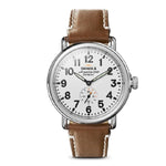 Load image into Gallery viewer, SHINOLA Runwell Sub Second 41mm White Dial Leather Strap Watch
