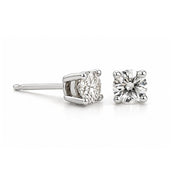 14K White Gold Natural Diamond Stud Earrings 0.28cttw