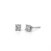 14K White Gold Natural Diamond Stud Earrings 0.41cttw