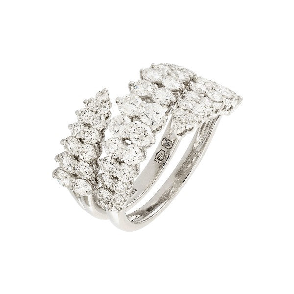 ETHO MARIA 18K White Gold Diamond Bypass Ring