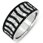 Load image into Gallery viewer, Black and White Diamond Fashion Ring
