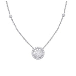 Load image into Gallery viewer, Diamond Cluster Halo Necklace