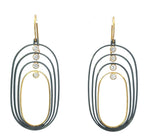 Load image into Gallery viewer, Two-Tone Oval Earrings
