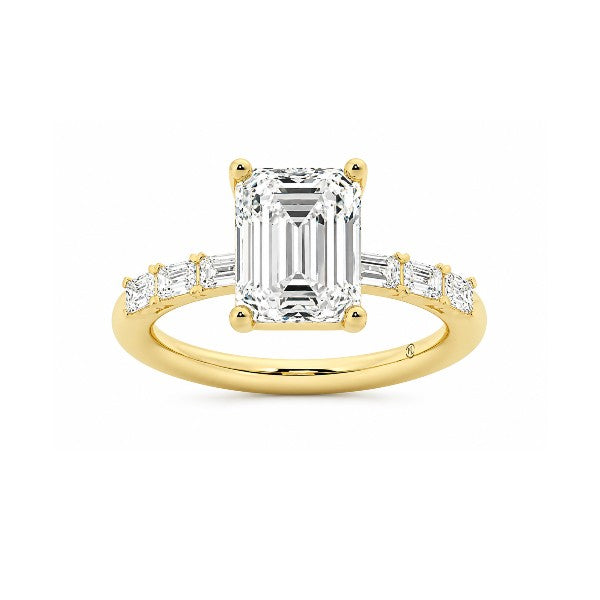 14K Yellow Gold Solitaire Diamond Engagement Ring