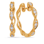 Load image into Gallery viewer, Small Hoop Diamond Earrings
