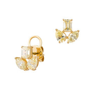 18K Yellow Gold Yellow Diamond Stud Earrings