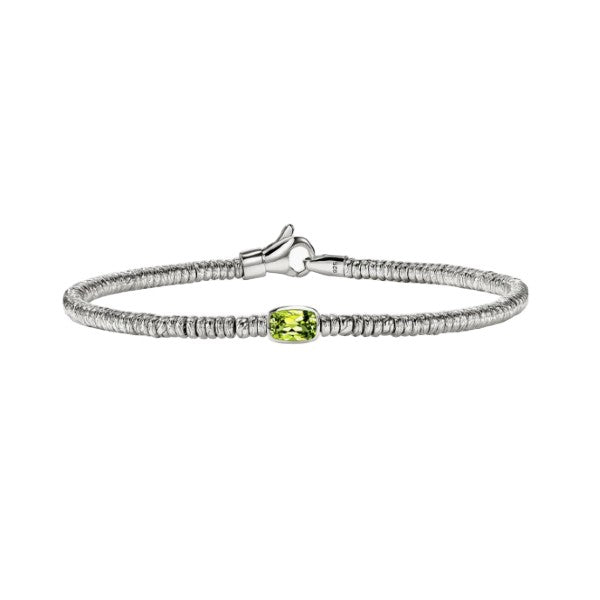 JOHN HARDY Sterling Silver 2.5mm Heishi Bracelet with Peridot