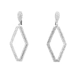 Load image into Gallery viewer, 18K White Gold Diamond Kite Earrings