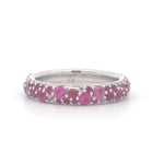 Load image into Gallery viewer, WALTERS FAITH 18K White Gold Pink Sapphire Eternity Band