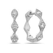 Small Hoop Diamond Earrings