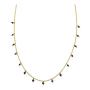 SETHI COUTURE 18K Yellow Gold Adeline Black Diamond Beaded Necklace