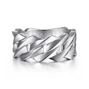 Men's Sterling Silver 10mm Wide Chain Link Ring