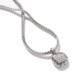 Load image into Gallery viewer, JOHN HARDY Classic Chain Silver Diamond Square Pendant Necklace