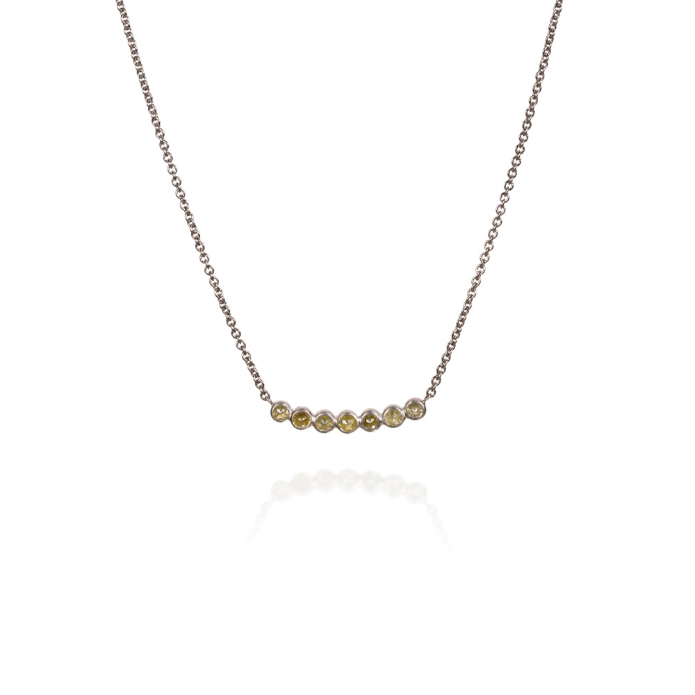 TODD REED Palladium Rose Cut Diamond Necklace