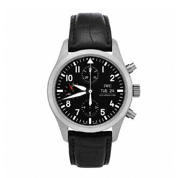 Pre-Owned IWC Pilot Chronograph Watch Ref 3717