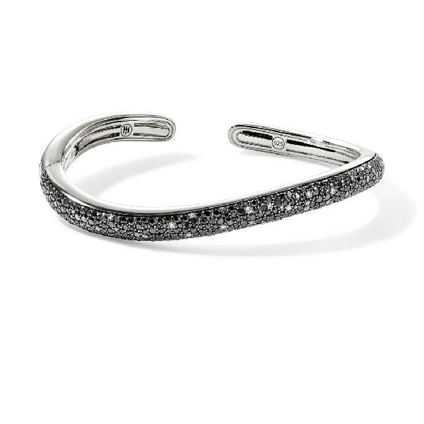 JOHN HARDY Surf Sterling Silver and  Black Diamond Cuff