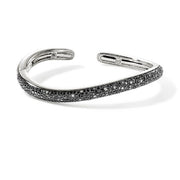 JOHN HARDY Surf Sterling Silver and  Black Diamond Cuff