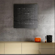 QLOCKTWO Earth 90 Creator's Edition Metamorphite Wall Clock - Large