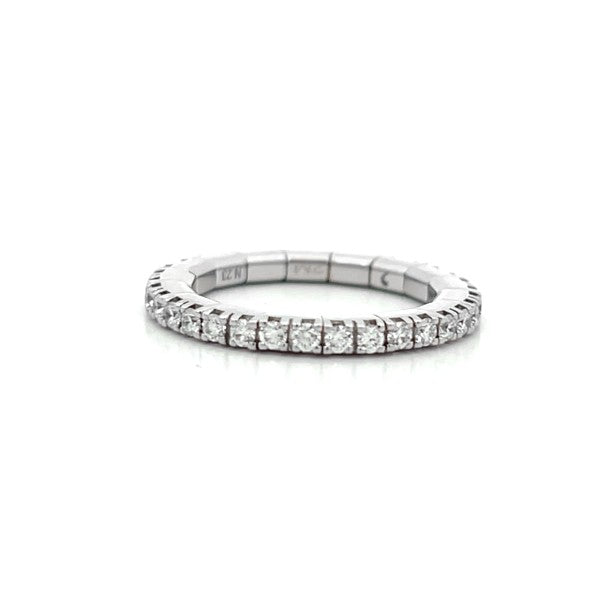 DEMEGLIO 18K White Gold Stretchable Diamond Ring