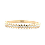 Load image into Gallery viewer, 18K Yellow Gold Pyramid Diamond Bangle Bracelet