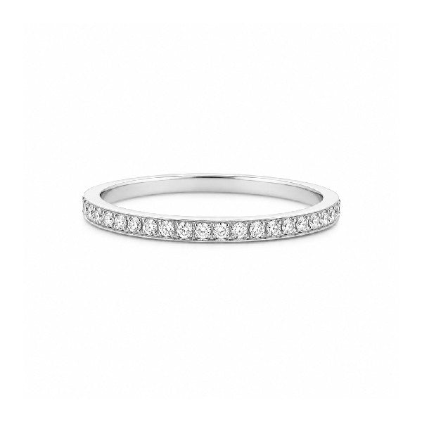 BEVERLY K 18K White Gold Diamond Wedding or Anniversary Band  - Final Sale