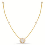 Load image into Gallery viewer, Diamond Cluster Halo Necklace
