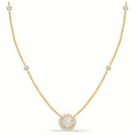 Load image into Gallery viewer, Diamond Cluster Halo Necklace