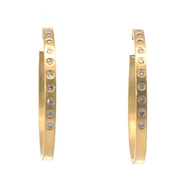 Gold and Diamond Hoops