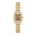 Load image into Gallery viewer, MICHELE Deco Madison Mini Diamond 18K Gold-Plated Stainless Steel Watch