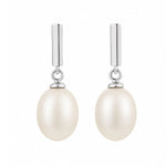 Load image into Gallery viewer, Sterling Silver Drop Freshwater Pearl Earrings