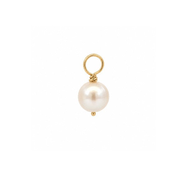 14K Yellow Gold 7.5mm Freshwater Pearl Pendant / Charm / Enhancer