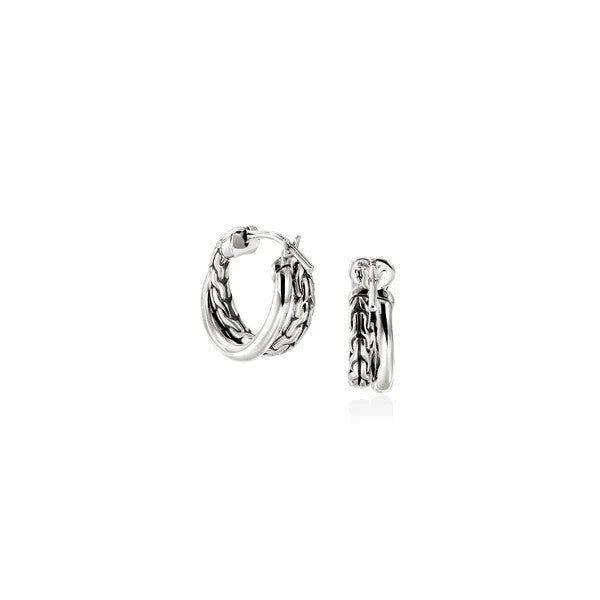 JOHN HARDY Crossover Hoop Earring, Sterling Silver, 9.5mm