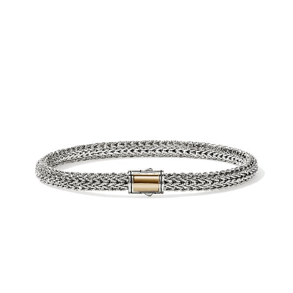 JOHN HARDY Icon Sterling Silver and 14K Yellow Gold Clasp Bracelet 5mm