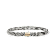 JOHN HARDY Icon Sterling Silver and 14K Yellow Gold Clasp Bracelet 5mm